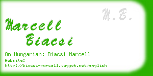 marcell biacsi business card